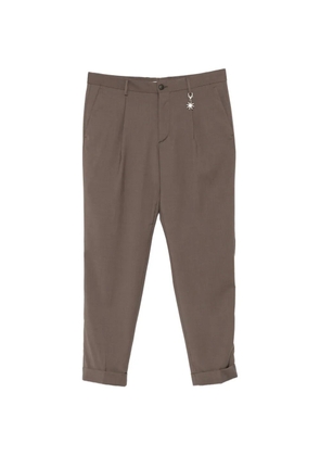 Manuel Ritz pleated turn-up trousers - Brown