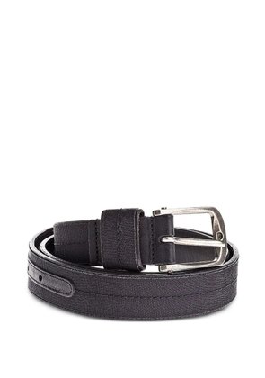 Lanvin grosgrain-trim leather belt - Black