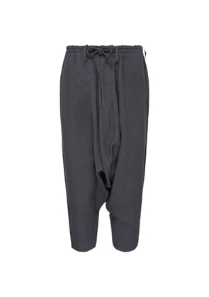 Yohji Yamamoto drop-crotch sarouel trousers - Grey