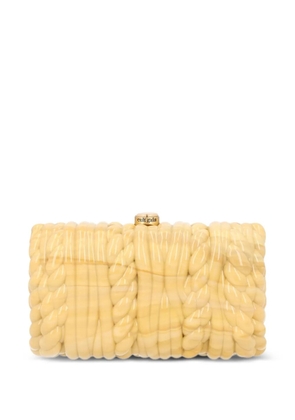 Cult Gaia Helene cable-knit effect clutch bag - Neutrals