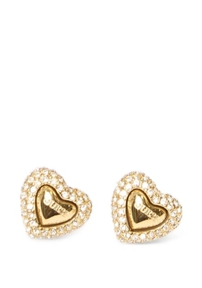 GUESS USA Beloved crystal-embellished heart earrings - Gold