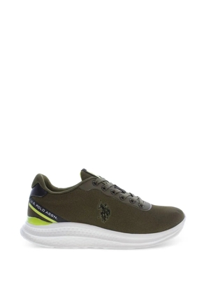 U.S. POLO ASSN. logo-patch lace-up sneakers - Green