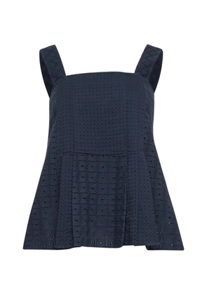 3.1 Phillip Lim broderie-anglaise pleated top - Blue