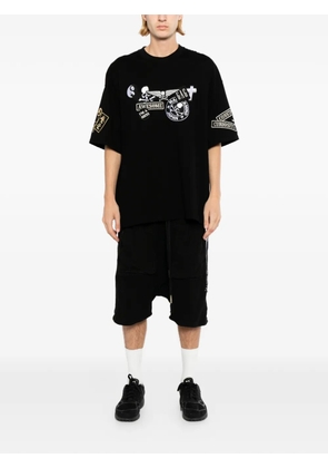 Mastermind Japan logo-patch boxy T-shirt - Black
