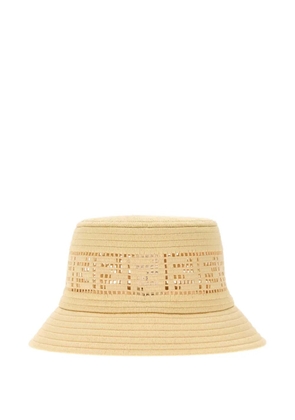 FENDI logo-perforated bucket hat - Neutrals