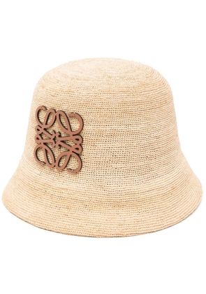 LOEWE Anagram patch sun hat - Neutrals