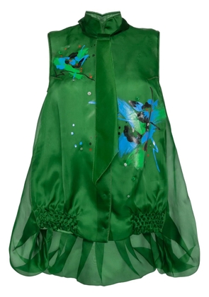 SHIATZY CHEN floral print vest - Green