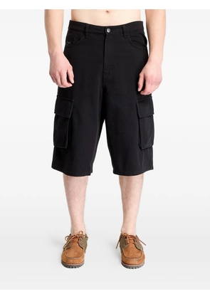karl kani twill cargo shorts - Black