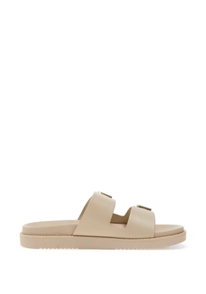 Aldo Alessie logo-plaque double-strap slides - Neutrals