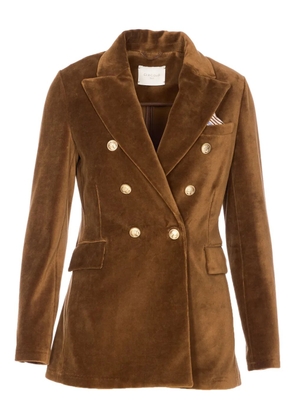 Circolo 1901 velvet double-breasted blazer - Brown