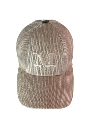 Max Mara Ice M logo-embroidered woven baseball cap - Neutrals