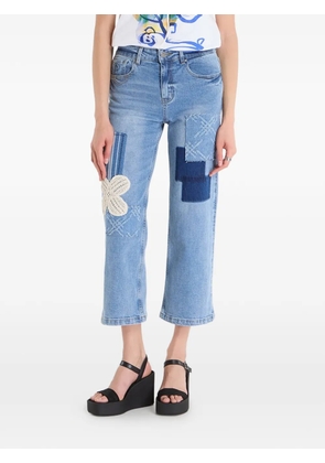 Desigual patchwork appliqué jeans - Blue