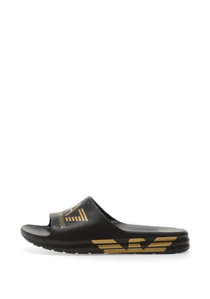 Ea7 Emporio Armani Crusher Distance logo-print slides - Black