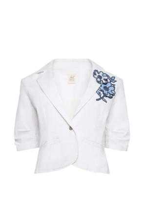 Cinq A Sept Petit Khloe floral-appliqué blazer - White