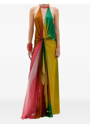 Silvia Tcherassi halter twisted dress - Green