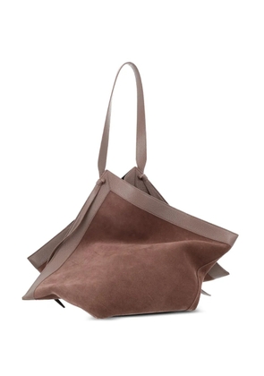 Yuzefi large Wonton suede tote bag - Brown
