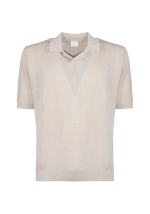 Eleventy short-sleeve polo sweater - Neutrals