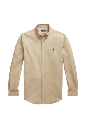Polo Ralph Lauren embroidered-logo button-down shirt - Neutrals