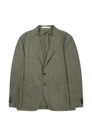 Tagliatore peak-lapel single-breasted blazer - Green