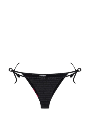 DSQUARED2 logo-print side-tie bikini bottoms - Black
