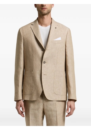Peserico single-breasted patch-pocket jacket - Neutrals