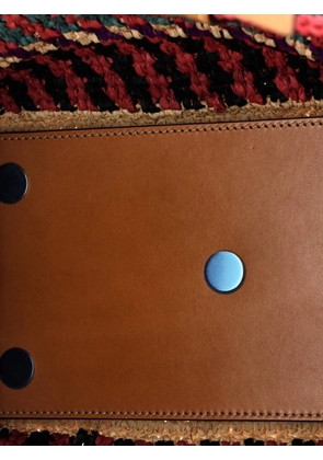 Valentino Garavani Pre-Owned VLogo Convertible Raffia Small tote bag - Multicolour