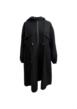 SANDRO Zip-up hooded coat - Black