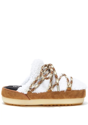 Moon Boot shearling mule slippers - Brown