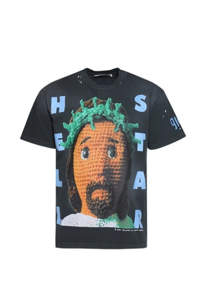 HELLSTAR graphic-print distressed T-shirt - Black