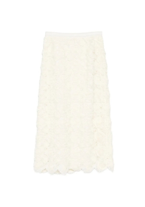 SHIATZY CHEN Fête of petal 3D floral pencil skirt - Neutrals