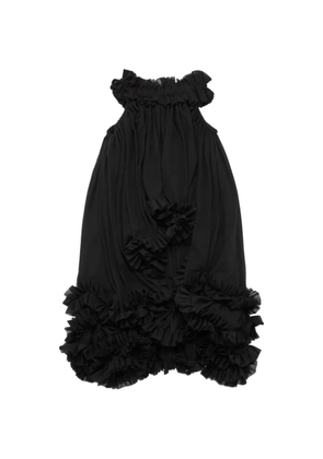 Noir Kei Ninomiya ruffled-trim sleeveless midi dress - Black