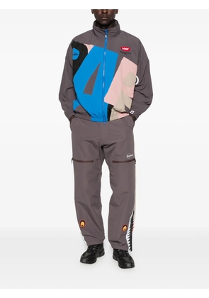 A BATHING APE® x Kazuki Kuraishi elasticated-cuffs track pants - Grey