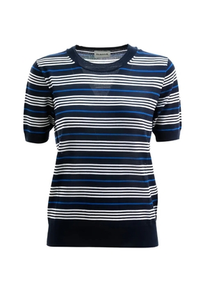 P.A.R.O.S.H. striped short-sleeve wool T-shirt - Blue