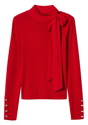 TWINSET bow-detailing high-neck jumper - Red