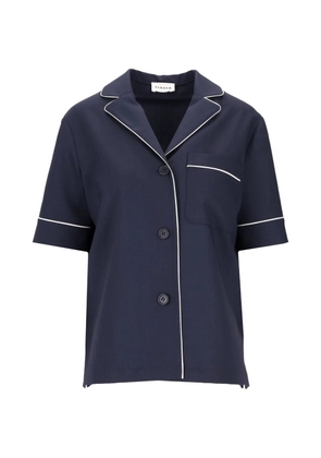 P.A.R.O.S.H. button-down short-sleeve wool shirt - Blue