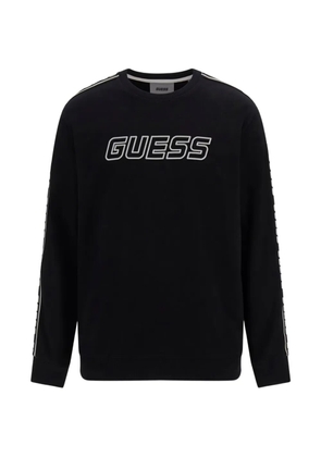 GUESS USA logo-print tape-detail sweatshirt - Black