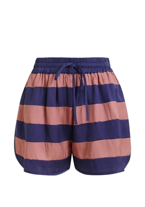 Essentiel Antwerp Jalana striped drawstring shorts - Purple