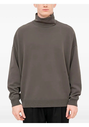 Devoa buttoned high-neck sweater - Grey