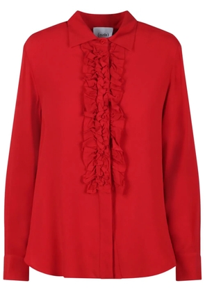 Nude ruffled shirt - Red
