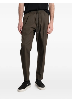Low Brand Tokyo drawstring-waist pleated trousers - Green