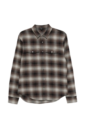 James Perse plaided flannel shirt - Brown