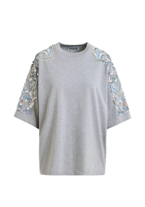 Essentiel Antwerp sequin-embellished bead-embellished T-shirt - Grey