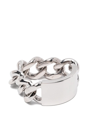 Tom Wood large ID chain-link ring - Silver