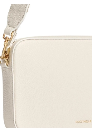 Coccinelle small Tebe grained leather shoulder bag - Neutrals