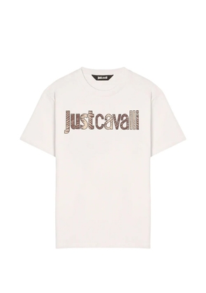 Just Cavalli logo-print t-shirt - Neutrals