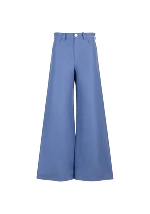 Marni logo-embroidered trousers - Blue