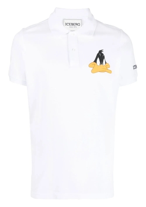 Iceberg chest decal polo - White