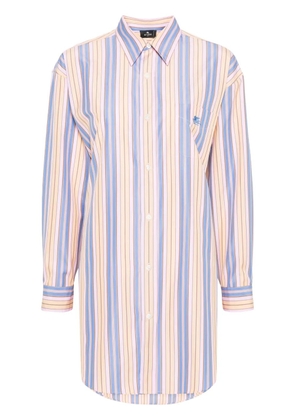 ETRO GE01 stripped cotton shirt - Blue