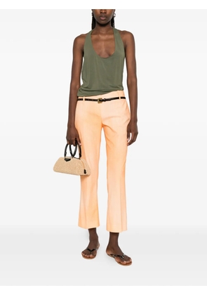 Ermanno Scervino belted pressed-crease trousers - Orange