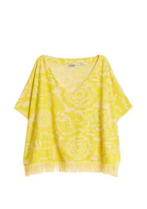 Essentiel Antwerp V-neck fringed-hem T-shirt - Yellow